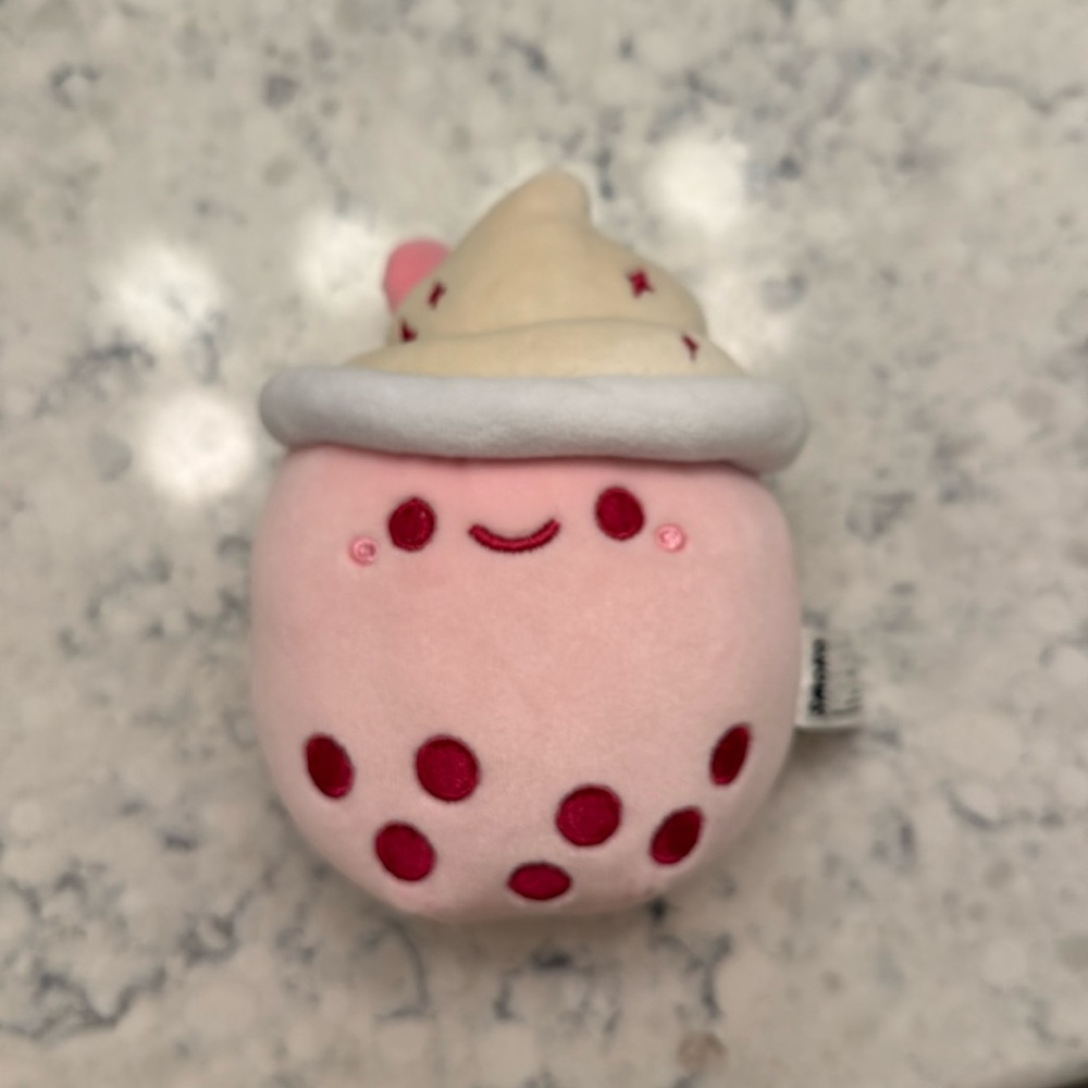 Smoko strawberry boba tea plush